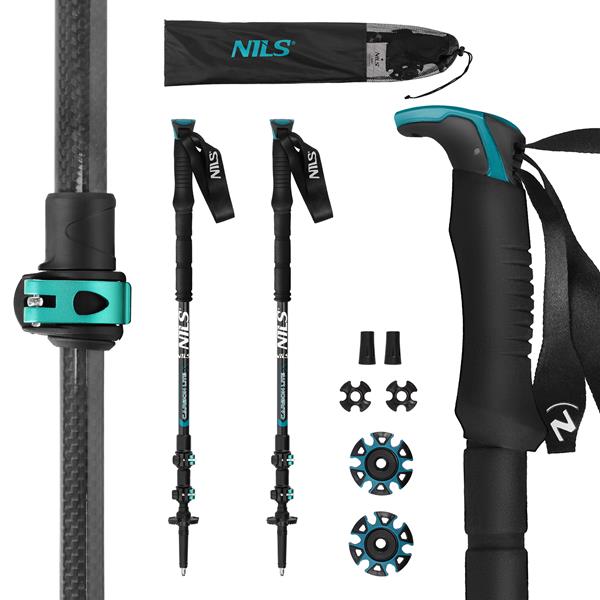 Nils TK8607 KIJE TREKKINGOWE WŁÓKNO WĘGLOWE