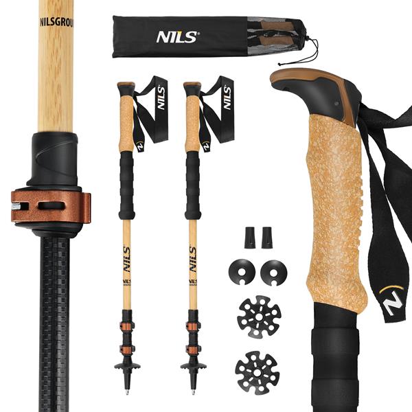Nils TK8606 Trekinga nūjas Bambuss