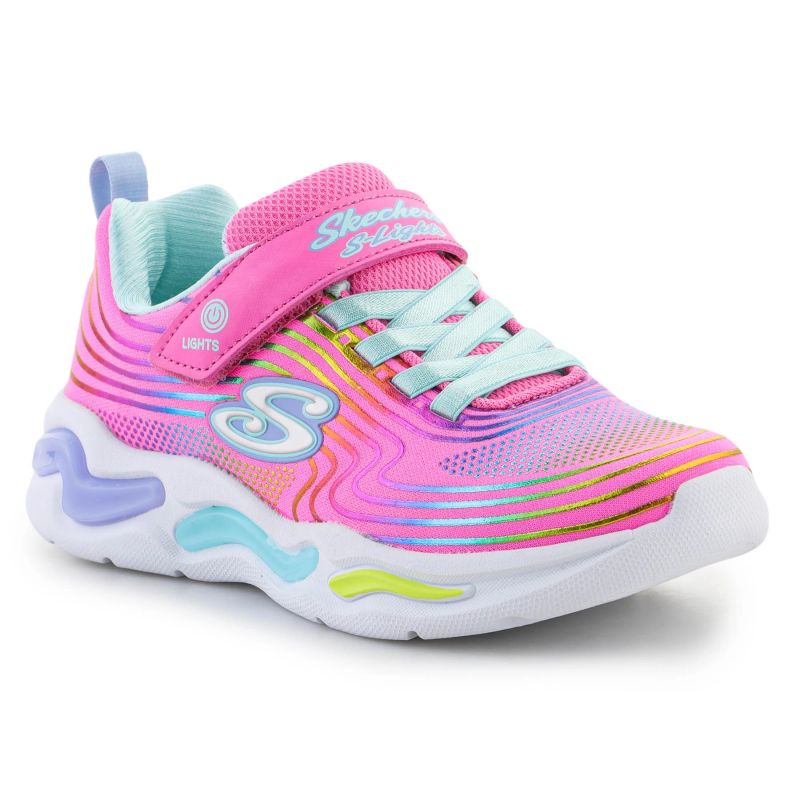 Skechers S-Lights Wavy Beams Jr 302338L-PKMT