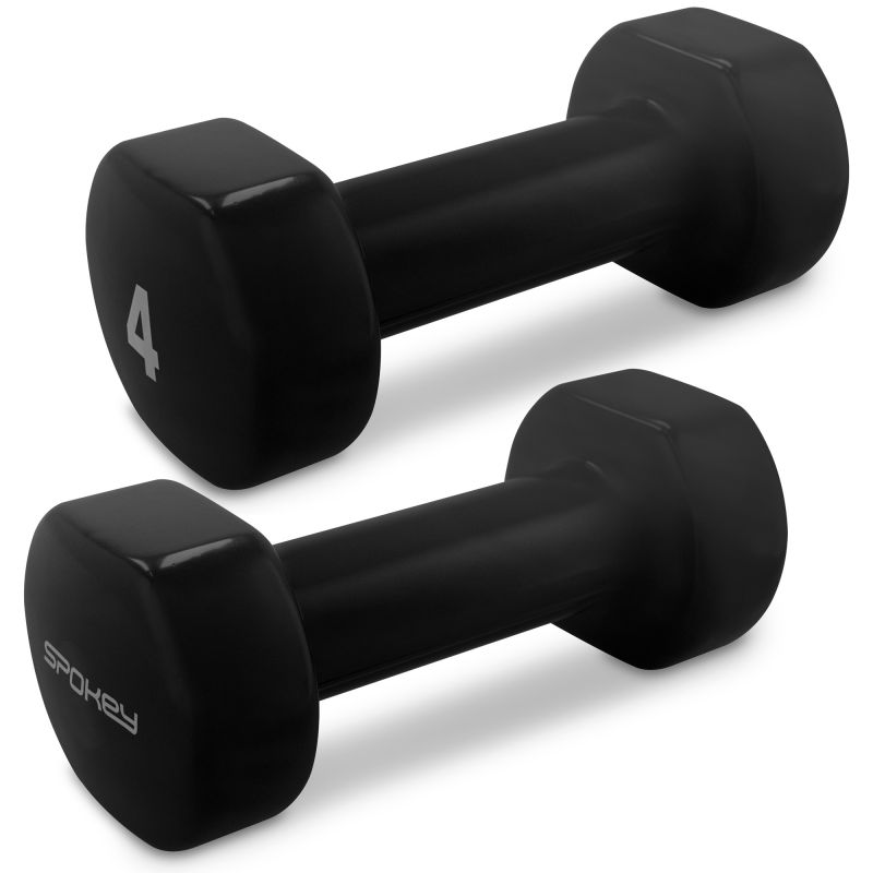 Spokey Vinila hanteles, 2x4 kg, forma
