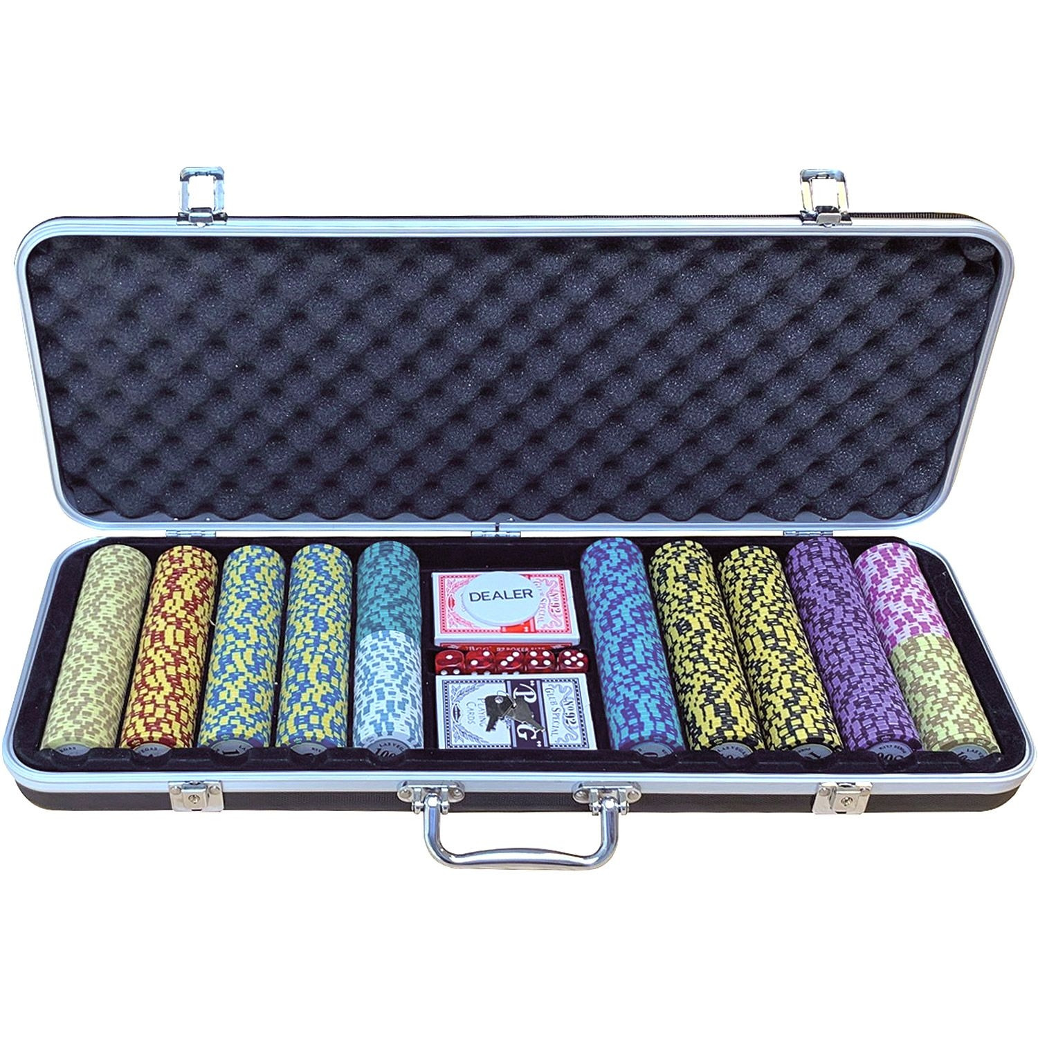 Pokerio rinkinys DLX 500 žetonų 14g