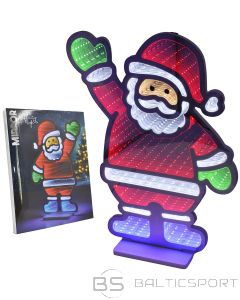 Koopman MIRROR DECORATION WITH LED DIODES INFINITY MIRROR EFFECT SANTA CLAUS
