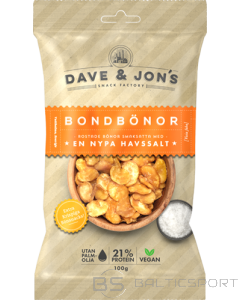 Grauzdētas Lauku pupas ar jūras sāli Dave & Jon's 100g (21 g proteīna)