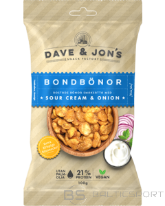 Grauzdētas Lauku pupas ar Krējuma un Sīpolu garšu Dave & Jon's 100g