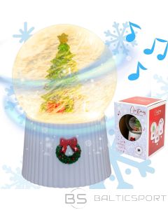 Christmas Decoration 147-мм светодиодный снежный шар с играющей рождественской елкой