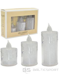 Christmas Gifts SET OF 3 DECORATIVE LED CANDLES, WARM WHITE