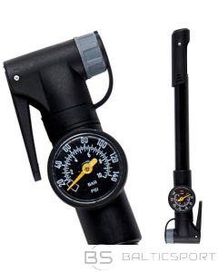 Dunlop MINI VELOSIPĒDA SŪKNIS AR MANOMETRU 120 psi (8 bar) MELNS