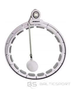 Enero Fit HULA HOP WITH MASSAGER, WEIGHT AND COUNTER, WHITE AND GREY