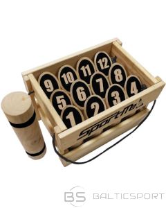 Dārza Spēle Viking Ciparu Kubb koka kastē Number Kubb wooden