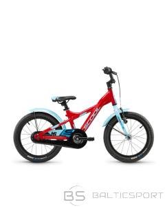 Bērnu velosipēds S&acute;COOL XXlite, 16'' sarkans/gai&scaron;i zils