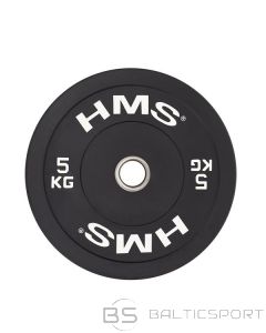  Olimpiskais svaru disks /HMS BBR05 MELNĀ OLIMPISKĀ PLĀKSNE - BUMPERIS 5 KG