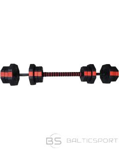 Regulējami treniņu hanteles 2x10 kg ar stieņa funkciju ENERO FIT