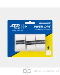 Tennis racket overgrip DUNLOP VIPERDRY ATP 3pcs. white