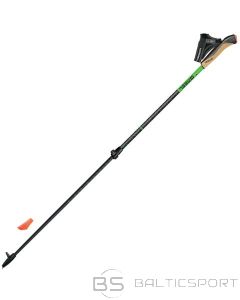 Gabel Carbon XT 2S-80 F.L. Adjustable Nordic Walking Poles, 78-135 cm, Black/Green