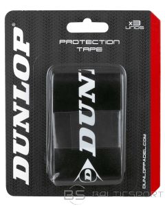 Padel racket protective tape DUNLOP  blister 3 pcs black/white