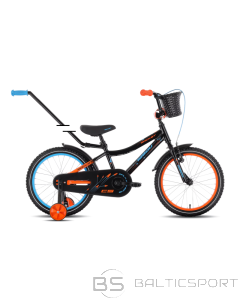 Bērnu velosipēds TABOU Rocket CS ALU, 14'' melni oranžs
