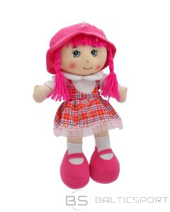 Detal Мягкая тряпичная кукла со звуком, темно-розовая.