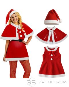 Christmas Decoration Mrs. Claus Costume with Cape