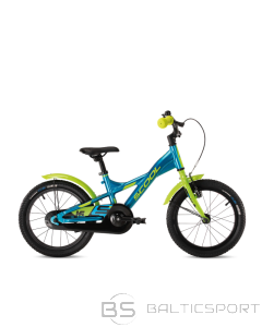 Bērnu velosipēds S&acute;COOL XXlite, 16'' zils/zaļ&scaron;