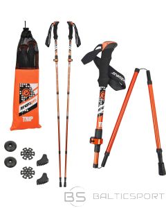 TRIP ENERO PRO Nordic Walking Poles with Cover, Orange-Black