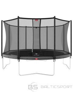 Batuts BERG Favorit Regular - 330 cm diametrs pelēks, ar Comfort drošības tīklu