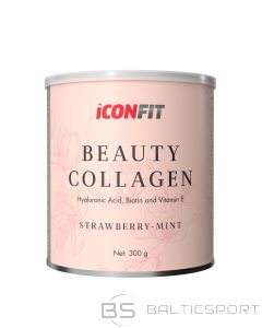 ICONFIT Beauty Collagen kolagēns ar Hiloreīnskābi, E vitamīnu, biotīnu (300g) ādai, matiem, nagiem