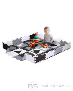 Bērnu puzles paklājs Nils Fun MD03 KIDS PLAYPEN PUZLE MAT PELĒKS melns balts 120x120CM