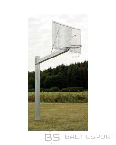 Strītbola basketbola groza konstrukcija ar režģa metāla vairogu 180x105cm, profils 100x100mm