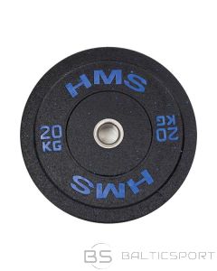  Olimpiskais svaru disks /HMS HTBR20 OLIMPISKĀ PLĀKSNE — BUMPERIS 20 KG (zils)