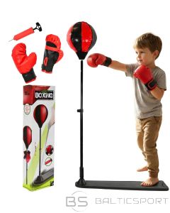 Enero Toys Boksa komplekts bērniem Enero ar regulējamu augstumu 75&ndash;128 cm un cimdiem
