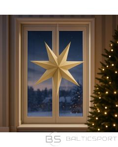 Ziemassvētku zvaigzne 60cm bēši zelta ar zelta maliņu (ir veikalā)