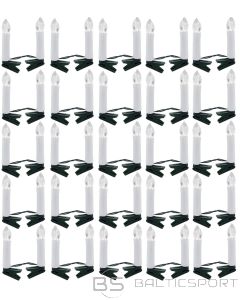 50 LED Ziemassvētku Eglītes Sveces Ar Knaģiem 