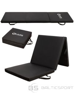 Saliekams Salokāms vingrošanas paklājiņš HMS Premium MGS02 180 x 60 x 5 cm-Melns