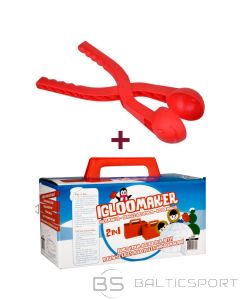 Iglu kluču formiņa sniega / smil&scaron;u mājas būvē&scaron;anai + sniega piku veidotājs-Sarkans-Sarkans