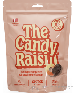 Candy Raisin rozīnes ar skābo želejkonfek&scaron;u - persika gar&scaron;u 85g