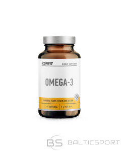 Omega 3 taukskābes  60 kapsulas softgel omega 3 Iconfit