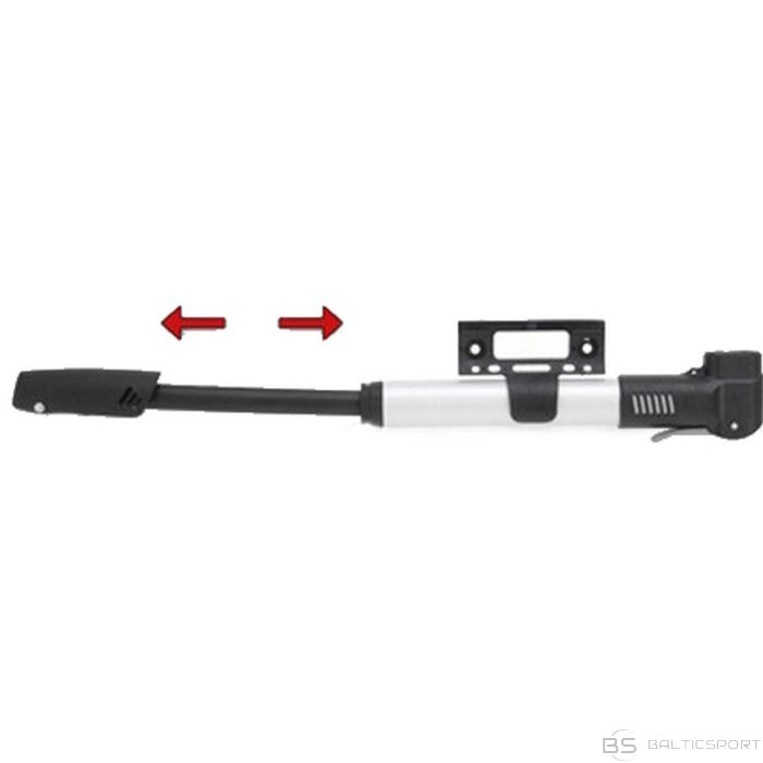 Enero ВЕЛОСИПЕДНЫЙ НАСОС MINI ALU XQMAX — СЕРЕБРЯНЫЙ