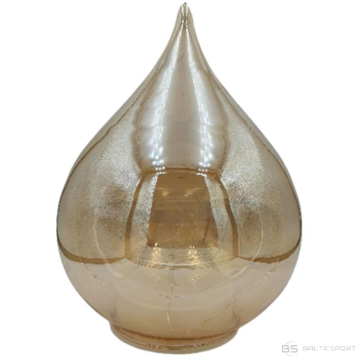 Christmas Decoration GLASS BAUBLE FORM DROP LED 15CM GOLD