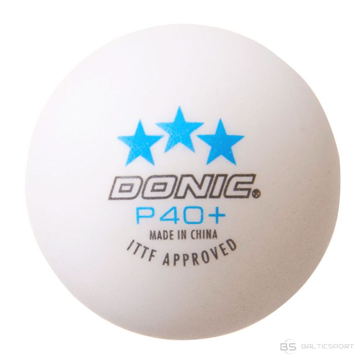 Table tennis ball DONIC P40+ 3star 3pcs White