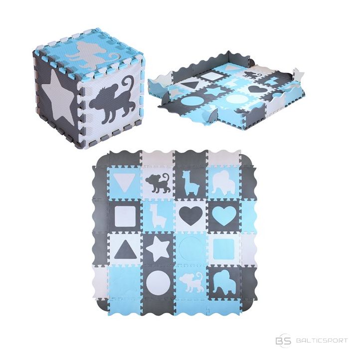 Nils Fun MD03 KIDS PLAYPEN PUZLE MAT MINT 36 ELEMENTS 140x140CM