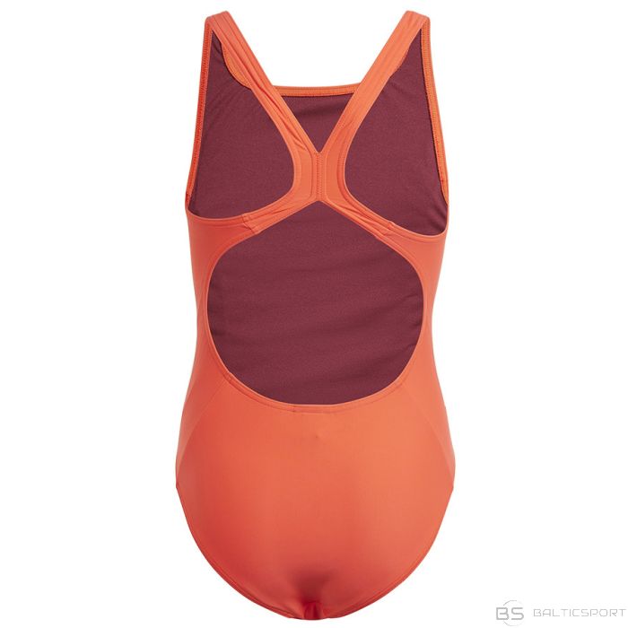 Kostium kąpielowy adidas Cut 3 Stripes Suit girls IQ3971 / 152 cm / pomarańczowy