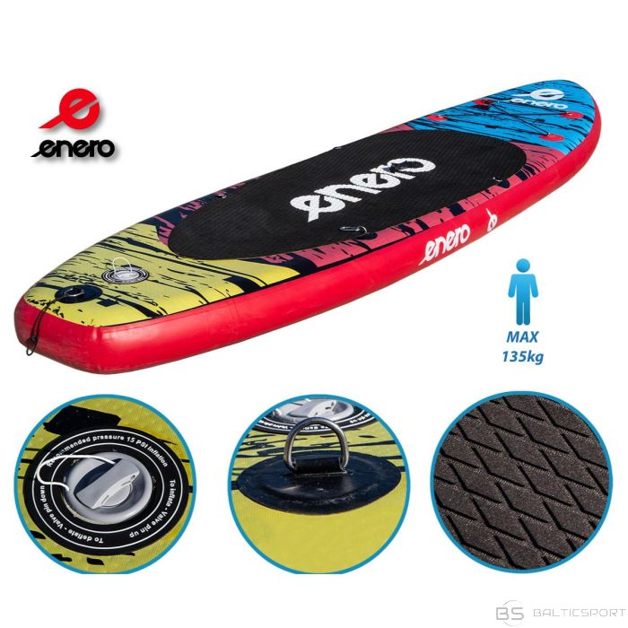 Enero SET - SUP BOARD 135KG INFLATABLE 300x76x15CM BLACK