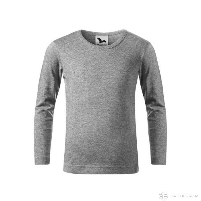 Malfini T-krekls Fit-T LS Jr MLI-12112 tumši pelēks melanžs (110 cm/4 lata)