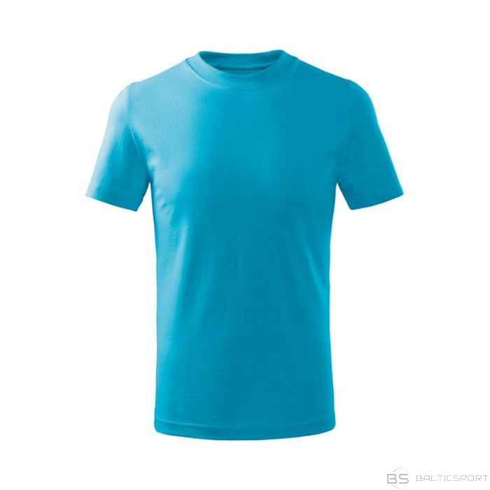 T-shirt Malfini Basic Free Jr MLI-F3844 turquoise (110 cm/4 lata)