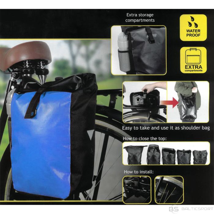  Velo soma velosipēda s oma/Dunlop ŪDENSIZTURĪGS VELOSOPAS 15L - ZILS