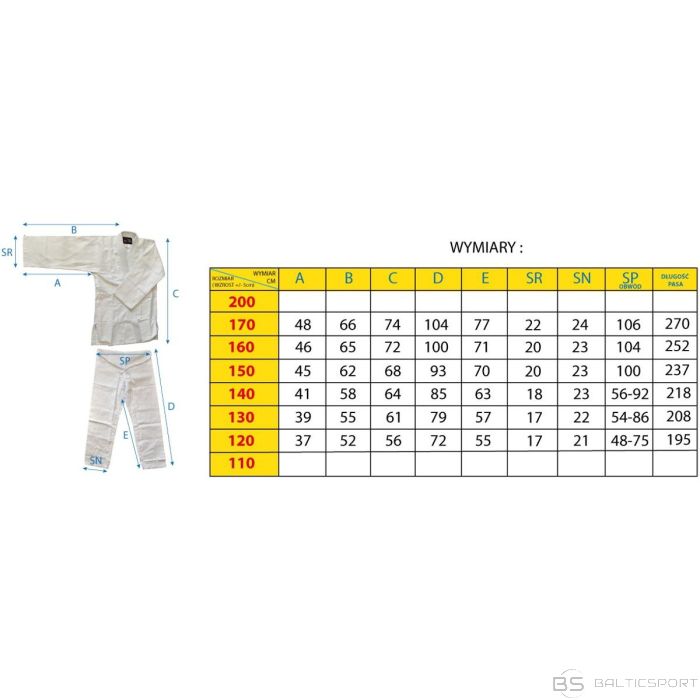 Enero AIKIDO DŽUDO KIMONO 160CM ZILS