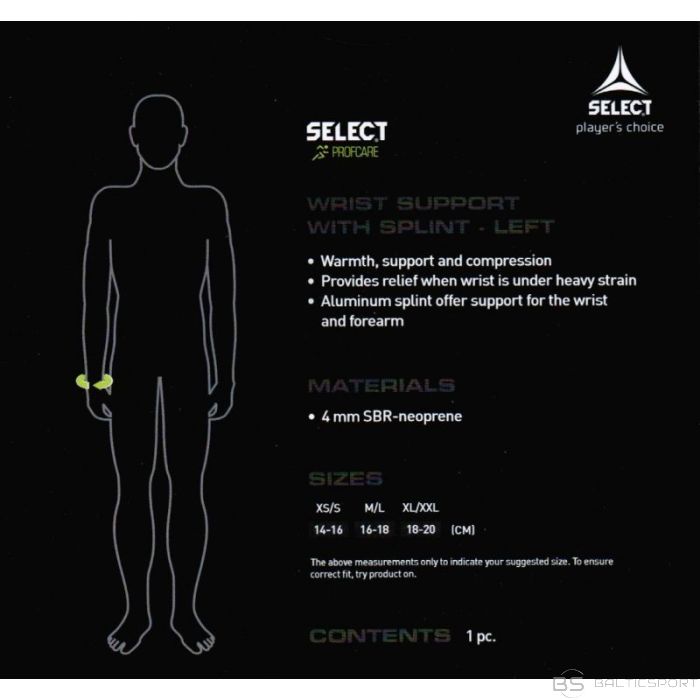 Select Labās plaukstas aizsargs 6701 (XL/XXL)
