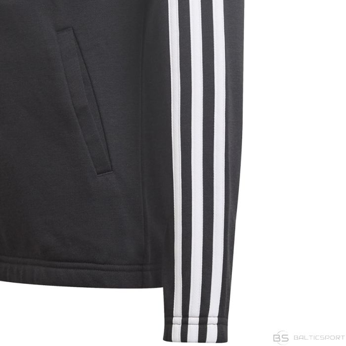 Adidas Meitenes Essentials 3S Pilna zip Hoodie GQ8356 džemperis / Melna / 152 cm