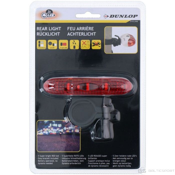 Dunlop 5 LED aizmugurējā velosipēda lukturis 249353 (N/A)
