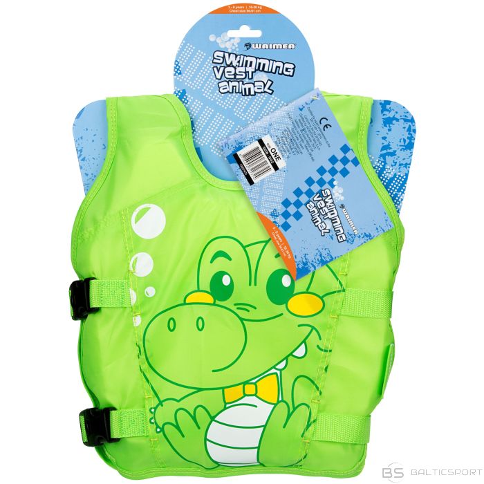 Swimming vest for children WAIMEA 52ZB GGZ 3-6 years 18-30 kg Green/Yellow/Black